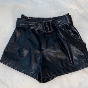 Leather shorts
